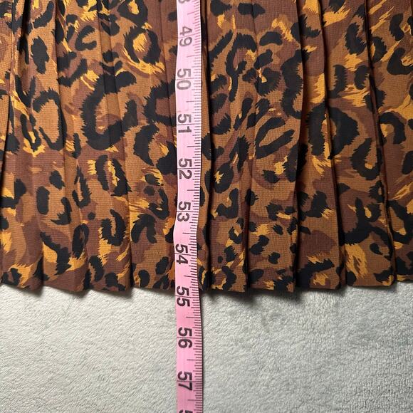 Vintage Jones New York Maxi Dress Women Size 8 Leopard Print Pleated Sleeveless - Picture 11 of 15
